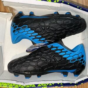 Hawkwell Kids Soccer Cleats Black Blue Size 11 US Youth FG New